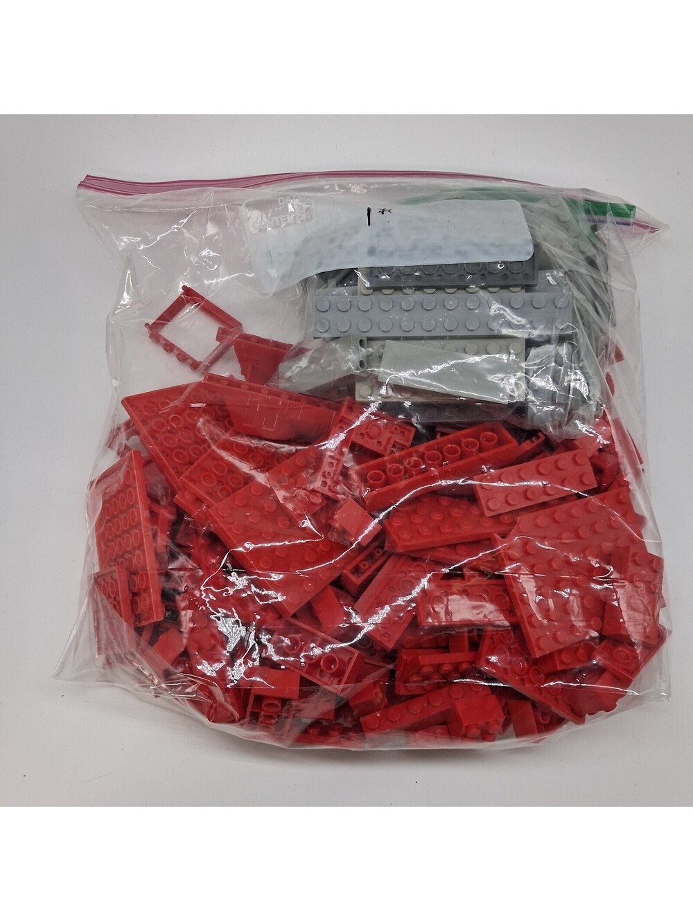 LEGO Compatible Bulk Building Bricks Lot Approx 1 Lb Red Gray Mixed Pieces
